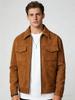 European and American men's jacket suede men's tooling zipper large pocket casual lapel spring and autumn jacket