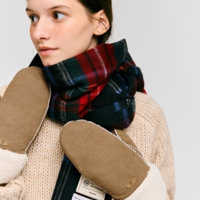 Écharpe à carreaux mélangée laine cachemire DEPOUND - mix