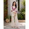 Indian Party Wear Jute Cotton Kurta Cord Set Women's Designer Top Pant Set Dress