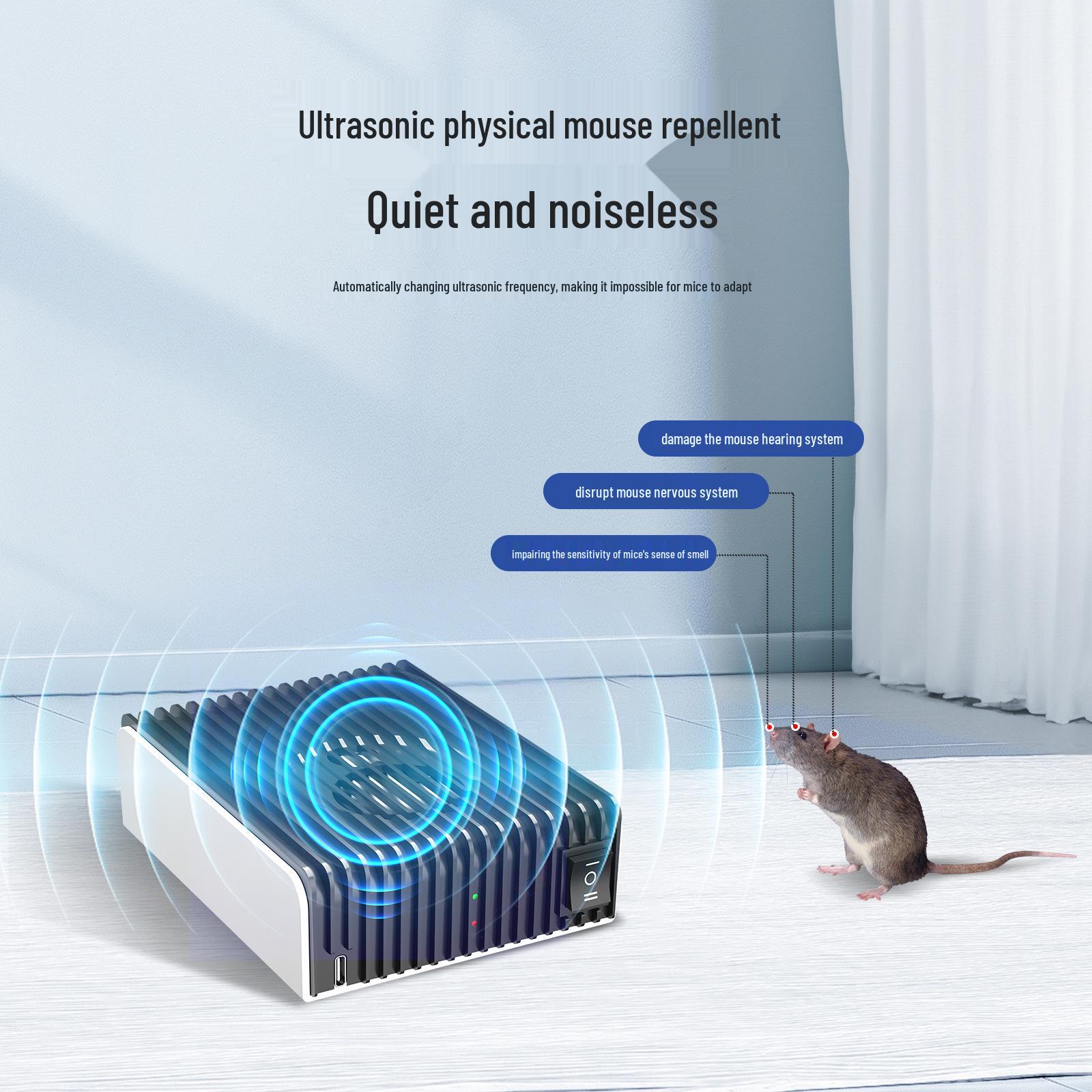 

Rechargeable Ultrasonic Pest Repeller: Portable High-Power Device for Mice, Insects, Animals, and Snakes. чёрный
