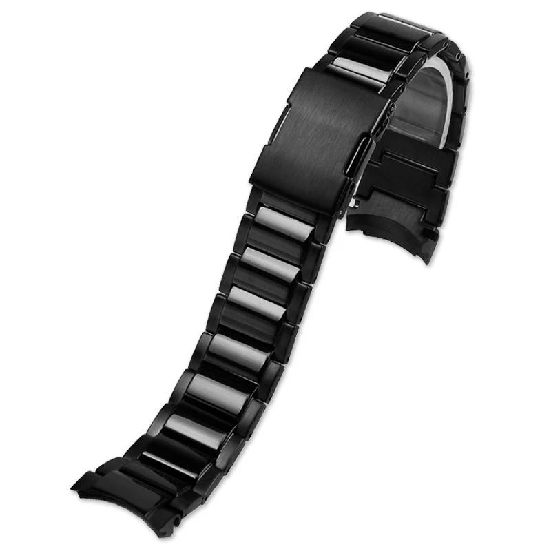 Pro Casio kovový ocelový pásek EQB-500/EQB-501/EQB-800 EQB-800BL Pevný zakřivený konec Řemínek k hodinkám 22 mm Pánské příslušenství k řemínku hodinek