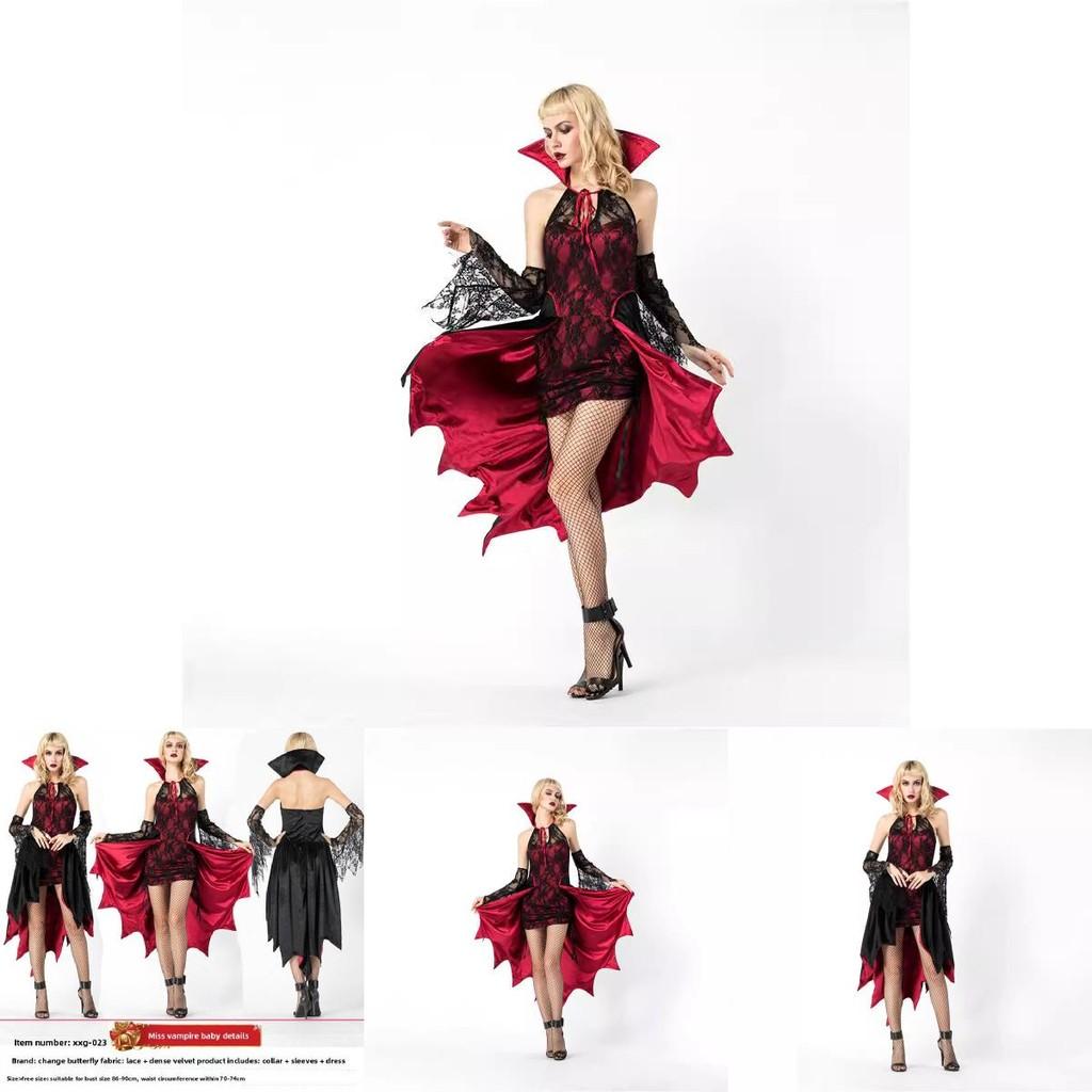 Halloween Vampire Queen Costume For Stage Performances With Polyester Fabric For Women