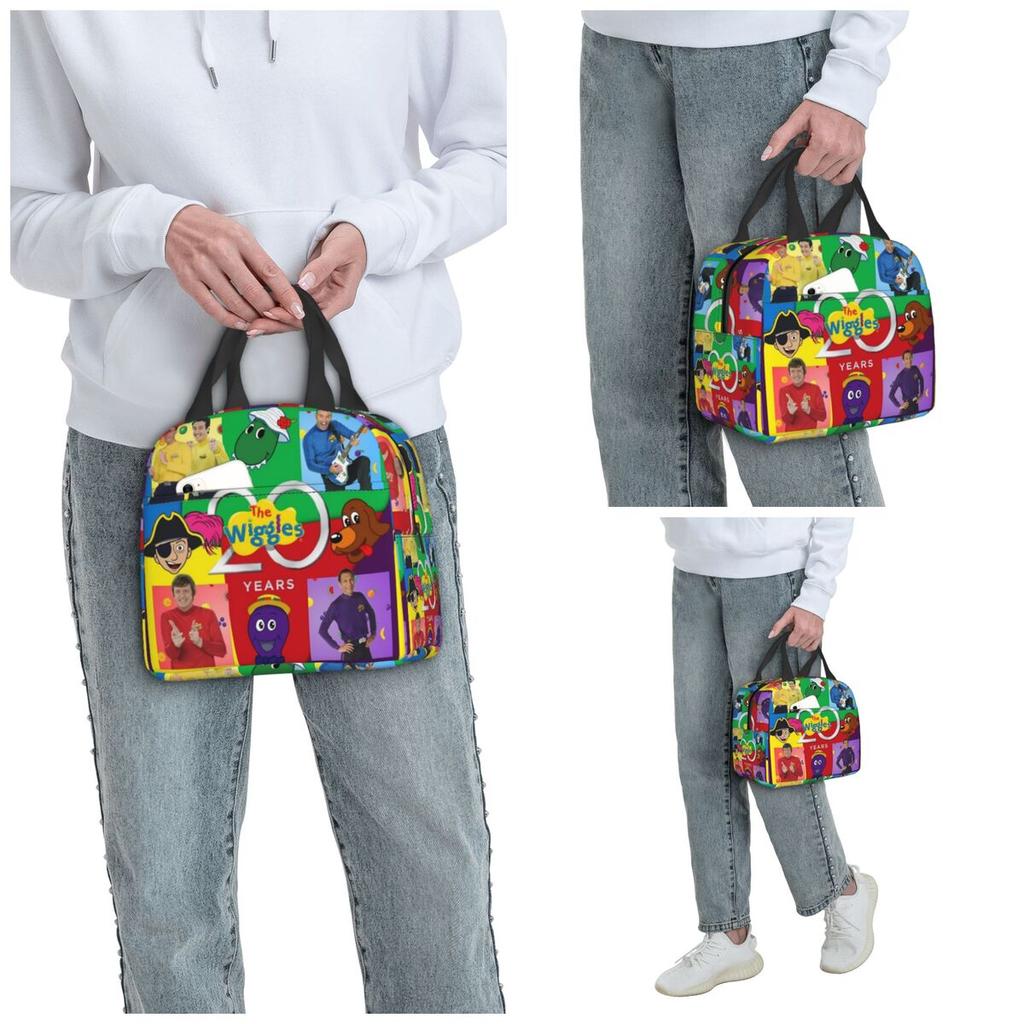 The Wiggles Tv Show Music Band Insulated Lunch Bag for Women Office Cooler Thermal Food Box Tote Portable Lunch Boxes Container