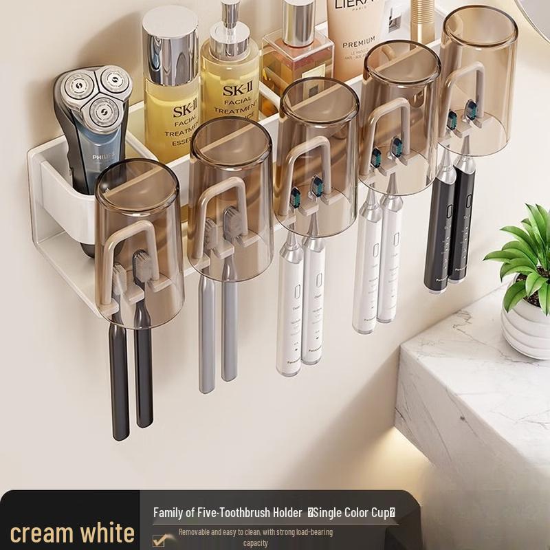 Cmaos Electric Toothbrush Holder with 5 Cup Slots