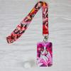 Anime Cartoon Credential Holder Keychains Neck Lanyard For Pass Card Anime Credit Card Holder Keychain Straps
