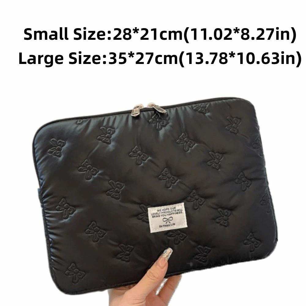 Ins Glossy Bow Cartoon Laptop Bag Shockproof Waterproof Tablet Sleeve Bag Cute Kawaii Girl Computer Bag Laptop Case