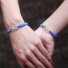 2Pcs 8 Words Infinity Love Couple Bracelets For Women Men Handmade Braided Rope Chain Charm Matching Bracelet Friendship Jewelry