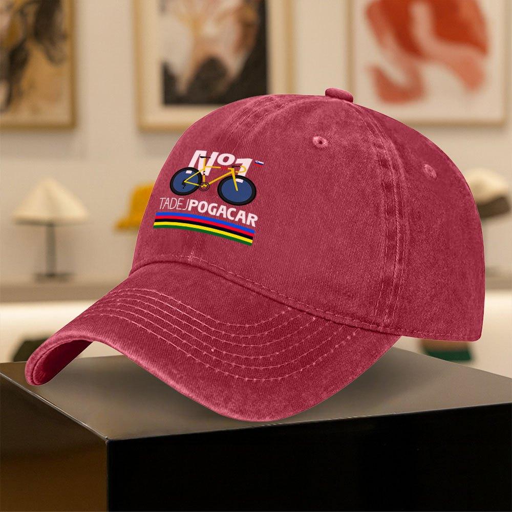Tadej Pogaar Cycling Baseball Cap  Classic Retro Duckbill Hat for Unisex  Women Outdoor Camping Fitness
