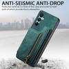D15 For Samsung Galaxy A15 4G/5G Case Retro Leather+TPU Wallet Zipper Pocket Phone Cover