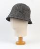 Yunibeosyeolkemiseuteuli Herringbone Wool Black Bucket Hat