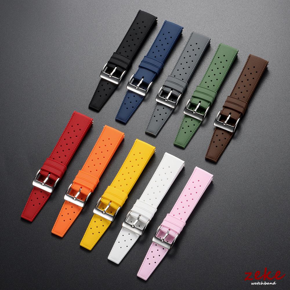 Cinturini in Silicone Tropic da 18/20/22mm per Orologi Seiko per Oris per Omega Braccialetto in Gomma Sportivo Impermeabile per Subacquea a Rilascio Rapido