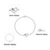 Women Fashion 925 Silver Platinum Plated Fine Chain Link Bracelet Personalised Sparkling Cubic Zirconia Heart Shape Exclusive