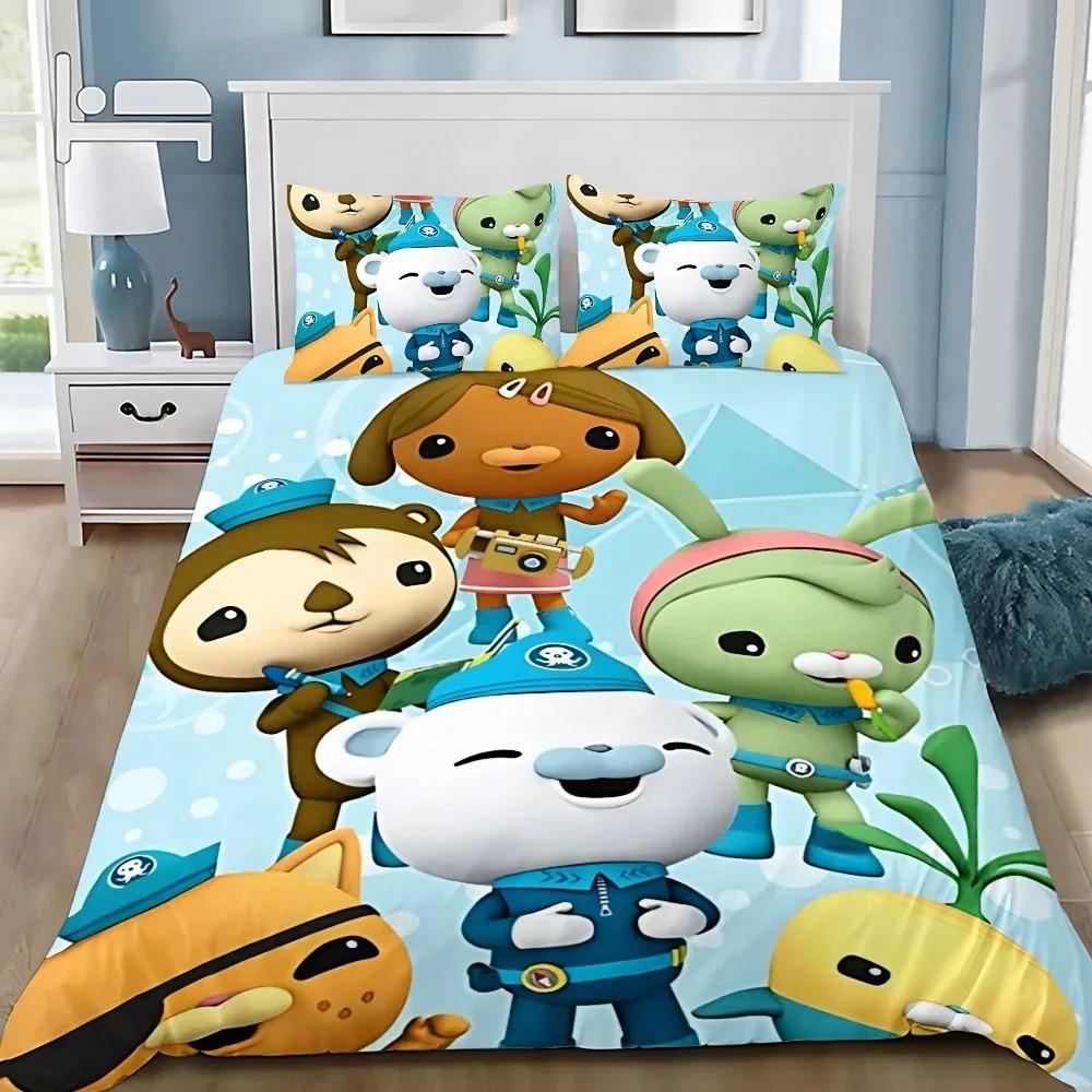 The Octonauts Barnacles 3D Printed Duvet Case Pillowcase Boy Girl Bedding Set Twin Full Queen King Size for Bedroom Decor