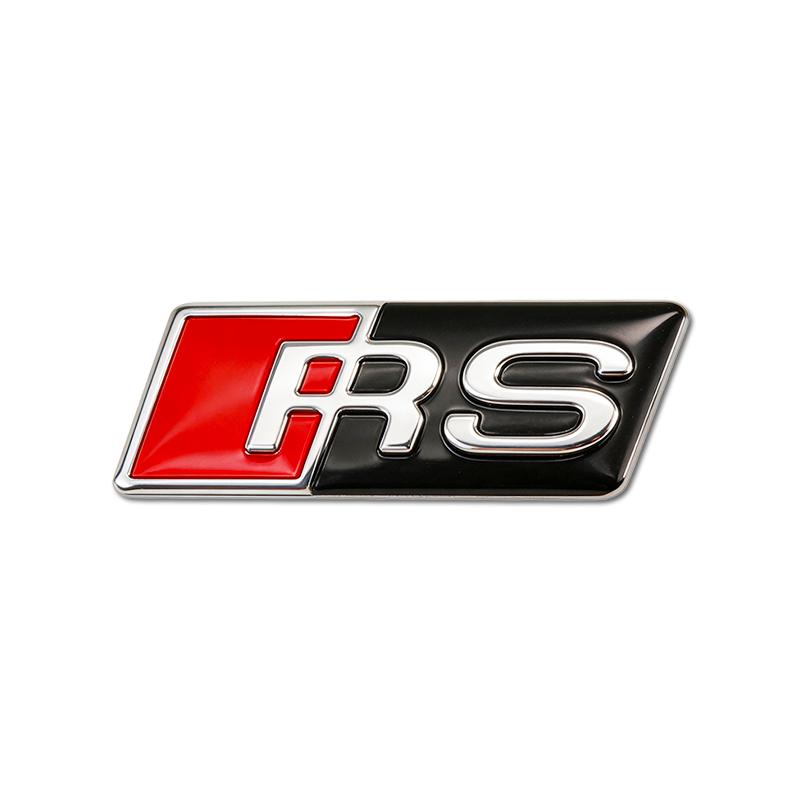 3D Aluminum Steering Wheel Badge Emblem Cover For Audi Q3 Q5 Q7 Q8 RS A3 A4 B8 B9 A5 A6 C7 A7 Black Silver Tuning Accessory