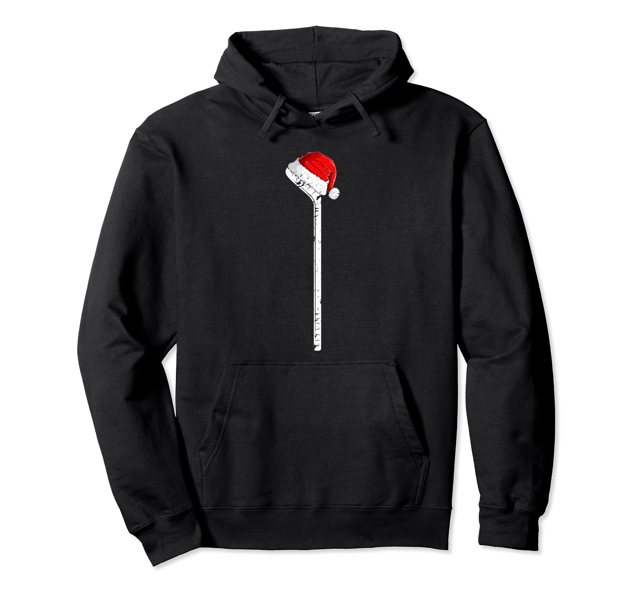 

Ice Hockey Stick Santa Hat Christmas Hoodie чёрный