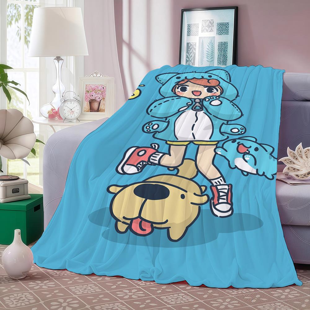 Cute Cartoon B-Bugcat Capoo Blanket Warm And Soft Suitable For Bedroom Living Room Sofa Bed Office Travel Camping