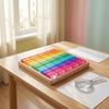 50 Pieces Acrylic Blocks with Tray Glossy Light-Play for Children