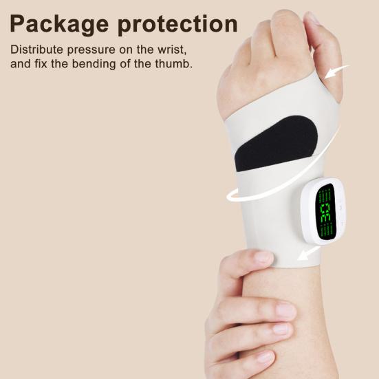EMS Tendonitis Massage Wrist Brace Finger Support with Adjustable Hand Pulse Therapy Wrist Pain Relief Brace