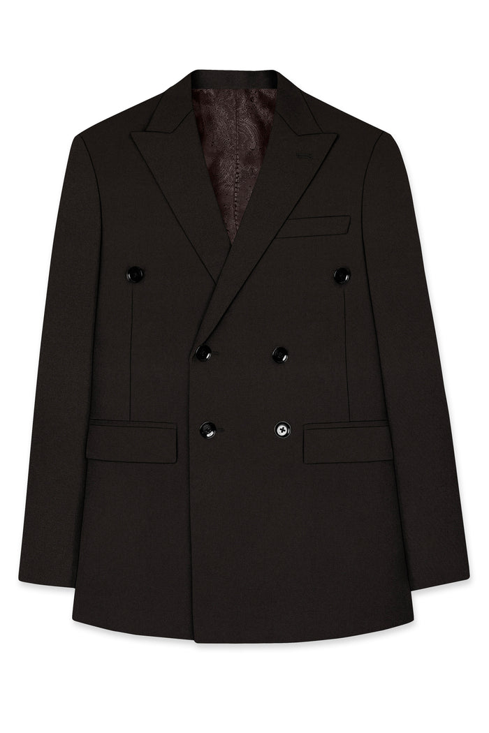 Коричневый двубортный блейзер Eclipse 42