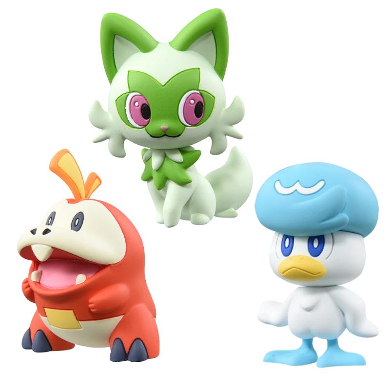 Pokemon Scarlet Violet Kawaii Sprigatito Quaxly Fuecoco Toys Pokemon Figures Anime Collection Perfect Children Gifts