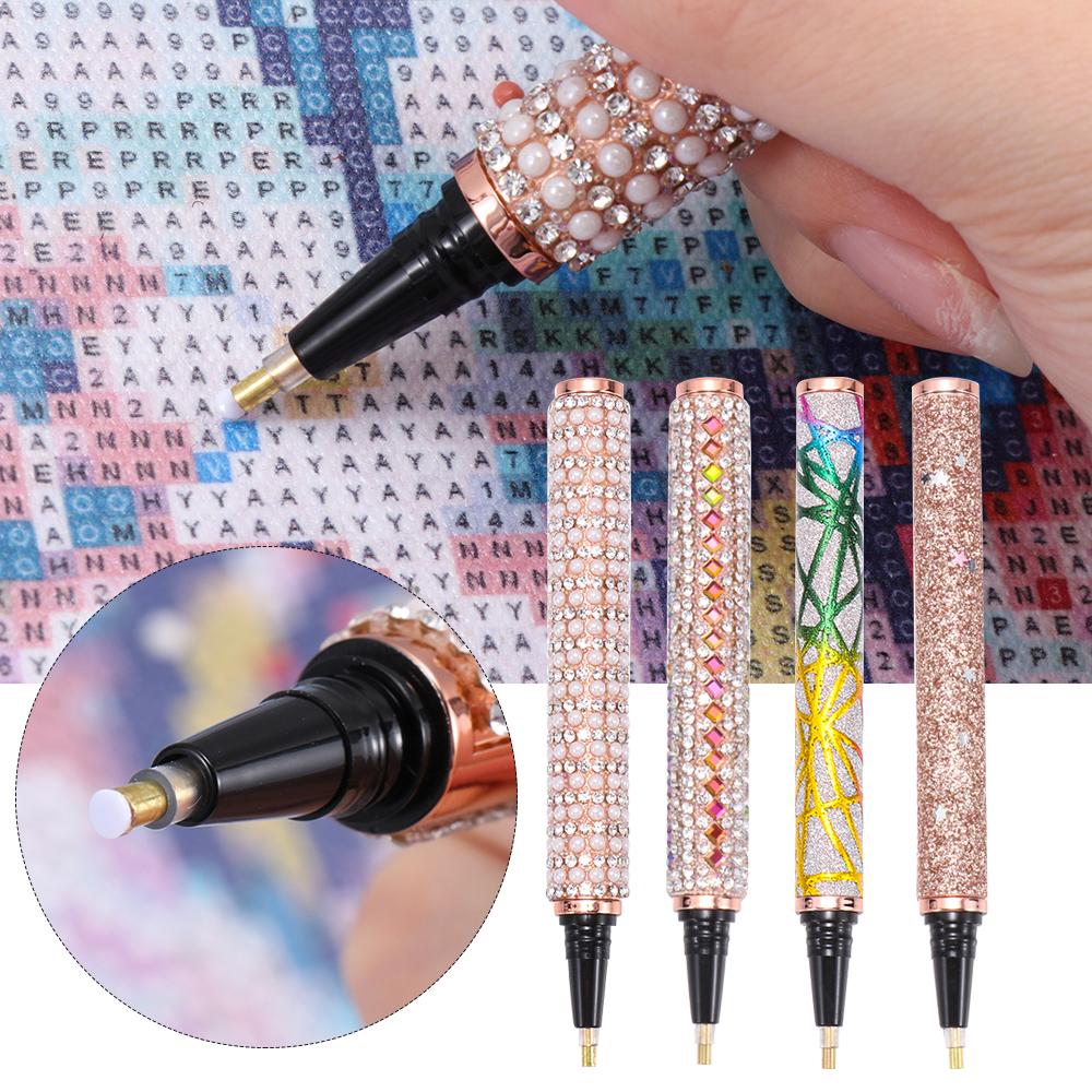 1PcNew Glitter 5D Diamond Painting Pen Sparkle Point Drill Pens Cross Stitch Embroidery DIY Craft Nail Art Diamond Painting Tool