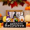 Halloween Gnomes Wooden Ornaments for Haunted House Halloween Party Decoration