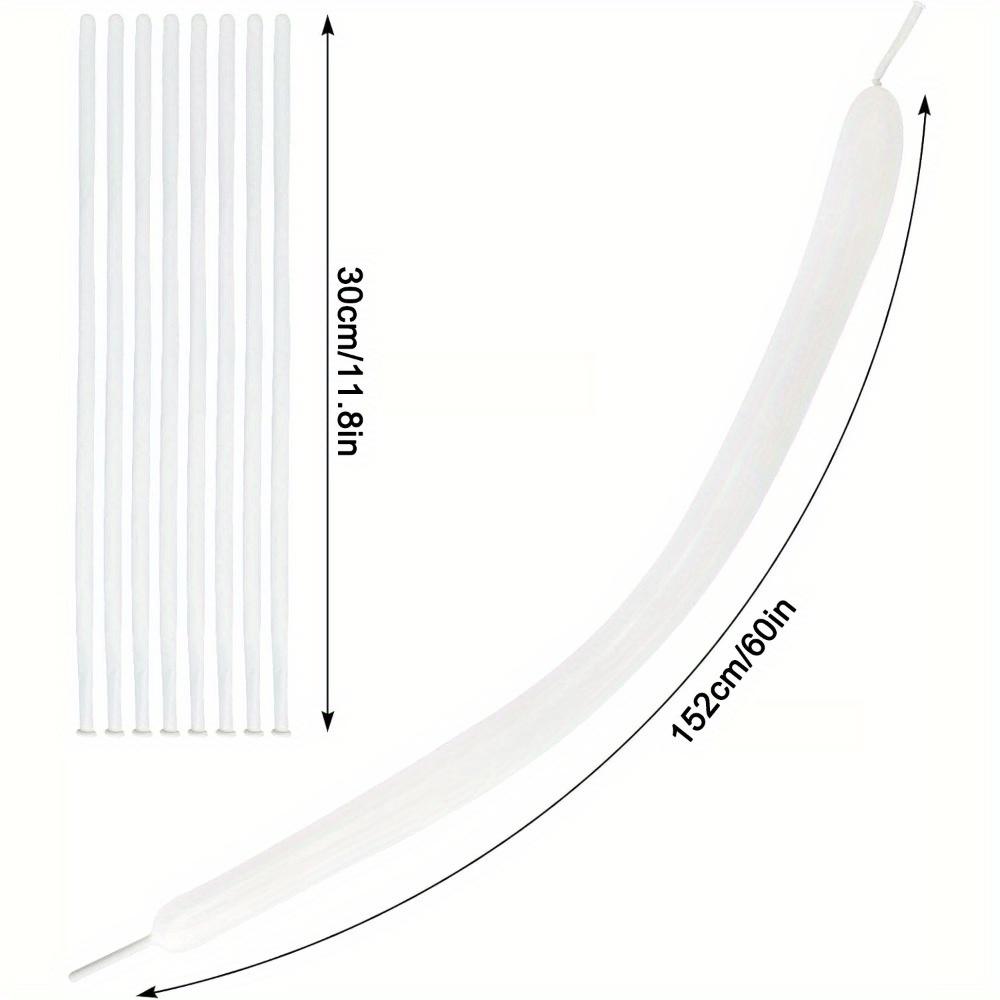 100pcs White Long Balloons for Tying Arch Twisting Balloon for Birthday Wedding Party Decorations
