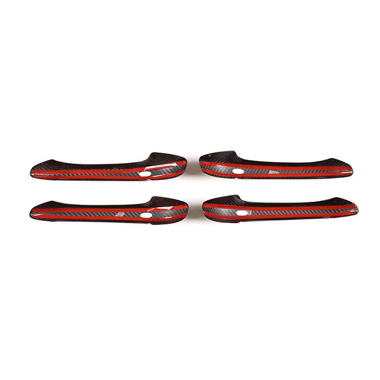 Outer Door Handle Panel Decorative Cover External Protection for Porsche Macan 2014-2024 Carbon Fiber Car Exterior Accessories
