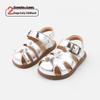 Toddler Girls' Soft Sole Sandals - Cute Closed Toe Princess Shoes for Ages 1-3