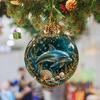 Adornos para Fiesta de Fantasía Azul Dorado, Bolas de Navidad Temáticas del Océano, Bolas Transparentes Iluminadas con Medusa Tortuga Pulpo, Creativas para Inauguración de Casa