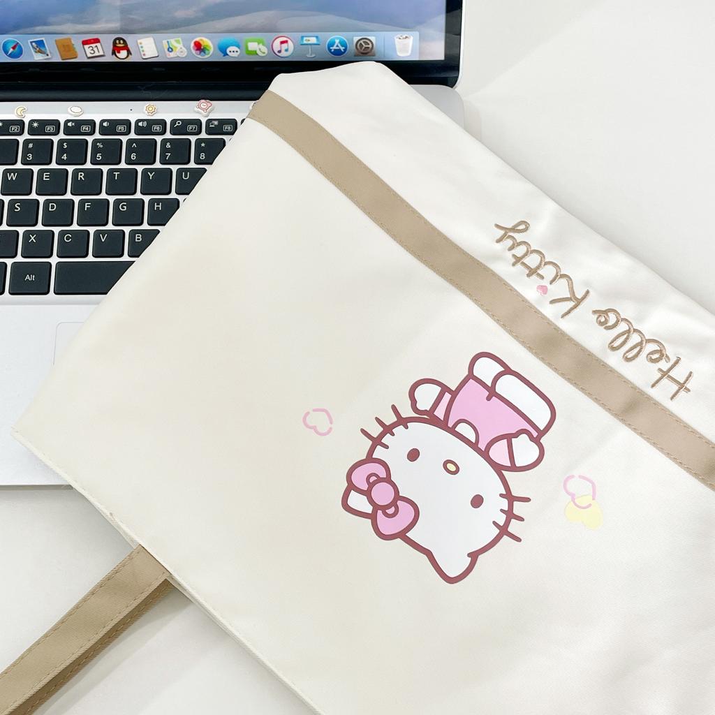 New Sanrio Hello Kitty Hello Kitty Polyester Shoulder Bag Regular Women's Beige ZL-BH-5132