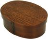 Osaka Choseido Magewappa Bento Single Lunch Bonus Brown Band Box, Oval, Tier, Divided, Band, Included, Large, 600cc,