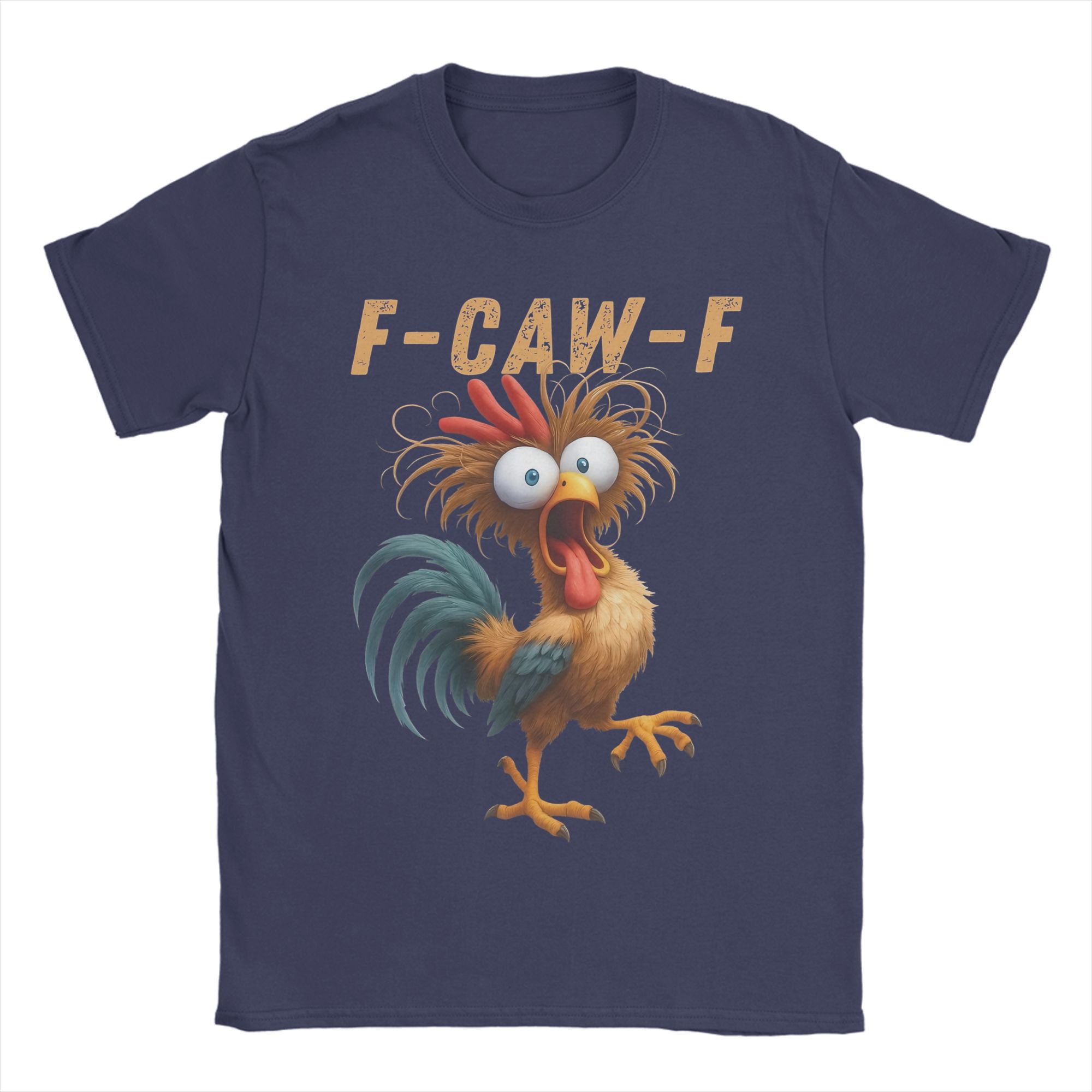 

F-CAW-F Chicken T Shirts Men s Cotton Funny T-Shirt Round Neck Tee Shirt Short Sleeve Clothes 4XL 5XL 6XL 4XL