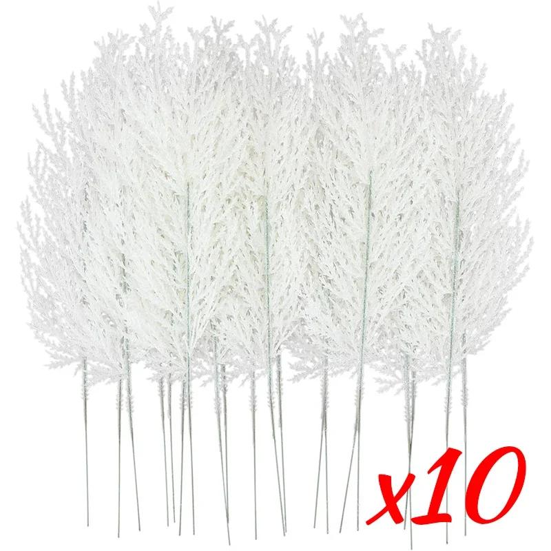 

Искусственные сосновые иголки Белые искусственные сосновые иголки Ветки Растения Венок своими руками Рождественские елочные украшения Подарки на Новый год Украшения для стола