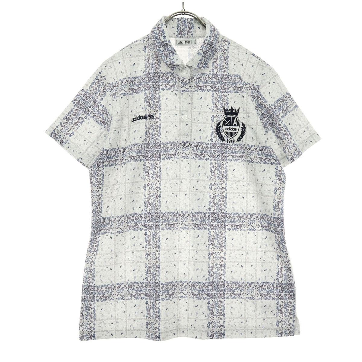 

Косметика adidas Вышивка в одну точку цветочный узор гольф Футболка-поло с коротким рукавом Женская Б/у