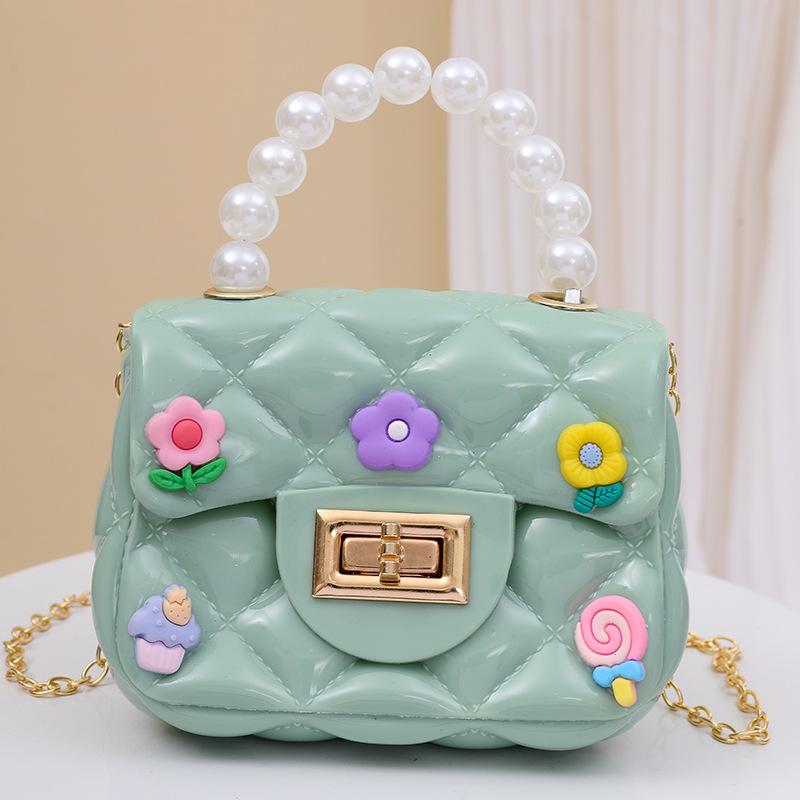 Ručne vyrobená záplata DIY mini taška reťazka crossbody taška princezná taška detská peňaženka na drobné gélová taška