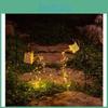 Elegant Solar Watering Can Lantern Iron Star Design Garden Pathway Light Outdoor Decorative