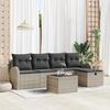 VidaXL 6-piece Garden Sofa with Cushions In Light Grey Poly Rattan 3359071