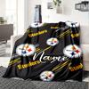 Steelers Team Logo Pattern Customized Your Name Blanket Lightweight And Comfortable Warm Blanket Suitable For Bed Home Chair Office Sofa Camping