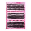 DIY False Eyelashes 12-18mm Mix Long 168pcs Cluster Lashes D Curl Winged Cat Fox Eye Individual Lash Extensions Makeup Supplies
