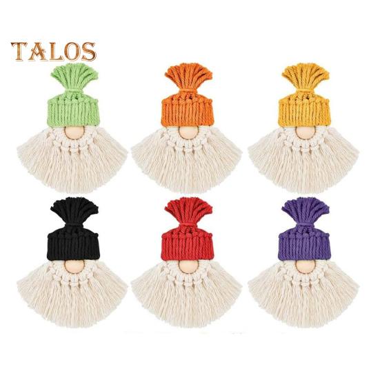 Kit de macrame pentru brad de Crăciun DIY Set de împletitură din frânghie de bumbac Set de decorare cu ciucuri de Crăciun Boho pentru tricotat manual pentru începători