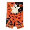 30*45cm Halloween Garden Flag, Double Sided Linen Bow Decor, Digital Printed Yard Banner for Patio Lawn Decoration