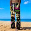Men's Loose Casual Carnival Mask Sunset  Trousers  Printed Straight Pants