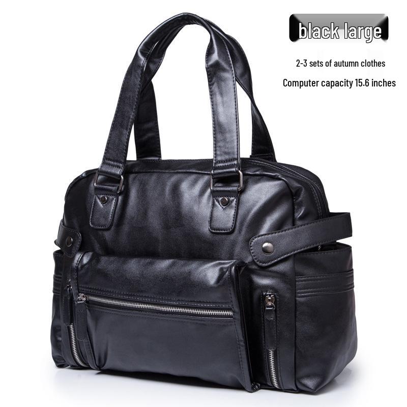 

Мужская кожаная сумка через плечо - Повседневная деловая дорожная сумка с мягкой кожей и отделением для компьютера.