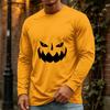 Men's Halloween Long Sleeve Neck Casual Top for Party