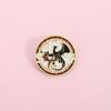 Fantasy Books Wings Enamel Pins Retro Black Dragon Pattern Brooches Lapel Badges Bookworms Jewelry Gift for Readers Friends