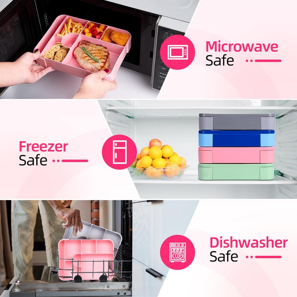 Portable Heated Bento Lunch Box for Kids and Students