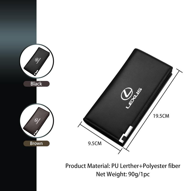 Car Long Men's Wallet Multi-card Organizer Business Wallet For Lexus CT ES GS IS250 CT200h IS300h ES300h RX400h NX300h IS200 NX