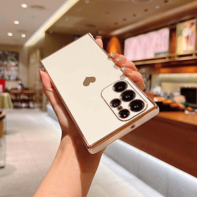 Luxury Love Heart Phone Case For Samsung Galaxy A52 A13 A53 A12 4G 5G S20 FE S22 S21 Ultra S22 Plus A52s A33 A23 A52s Soft Cover
