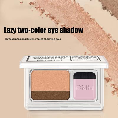 Two-Color Matte Eye Shadow Double Small Box Lazy Eye Shadow Easy To Carry Eyeshadow Tray Professional Women'S Cosmetics